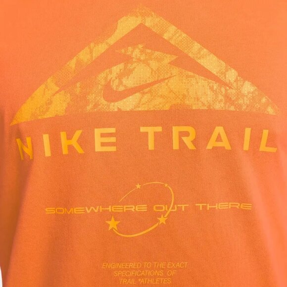 Nike Trail Dri-Fit T-Shirt Running Orange Brand New Men's SZ Small DZ2727-885 - Picture 4 of 7